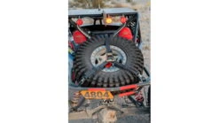 Bulldog Winch Horizontal Tire Ratcheting Y Hold-down Strap -Scotty || Airhead || Astral Sales Store opplanet bulldog winch horizontal tire ratcheting y tie down strap black 20363 usage 2