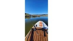 Glide Angler Inflatable Paddle Board -Scotty || Airhead || Astral Sales Store opplanet glide angler inflatable paddle board white brown red 11ft x 36in x 6in o2 angl av 13