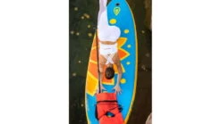 Glide Lotus Inflatable Paddle Board -Scotty || Airhead || Astral Sales Store opplanet glide lotus inflatable paddle board blue orange yellow 10ft x 35in x 6in o2 ltus av 7