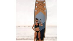 InQRACER Inflatable Stand Up Paddle Board W/Free Premium SUP Accessories & Backpack -Scotty || Airhead || Astral Sales Store opplanet inqracer inflatable stand up paddle board w free premium sup accessories backpack wood color medium iqr sup w usage 1