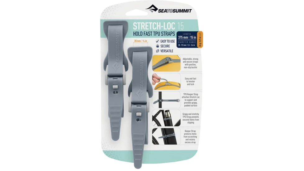 Sea To Summit Stretch-Loc TPU Straps 15, 2 Pack 3 Sea To Summit Stretch-Loc TPU Straps 15, 2 Pack