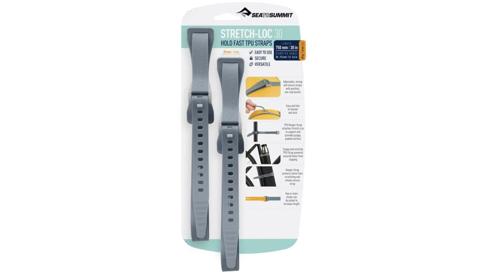 Sea To Summit Stretch-Loc TPU Straps 30, 2 Pack 3 Sea To Summit Stretch-Loc TPU Straps 30, 2 Pack